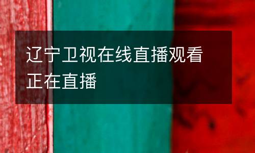遼寧衛(wèi)視在線直播觀看正在直播