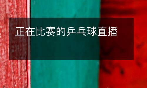 正在比賽的乒乓球直播